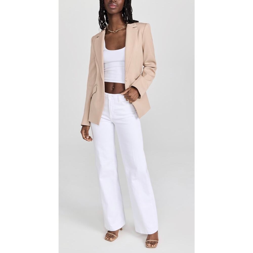 L’AGENCE Clayton High Rise Wide Leg Jeans Blanc 27